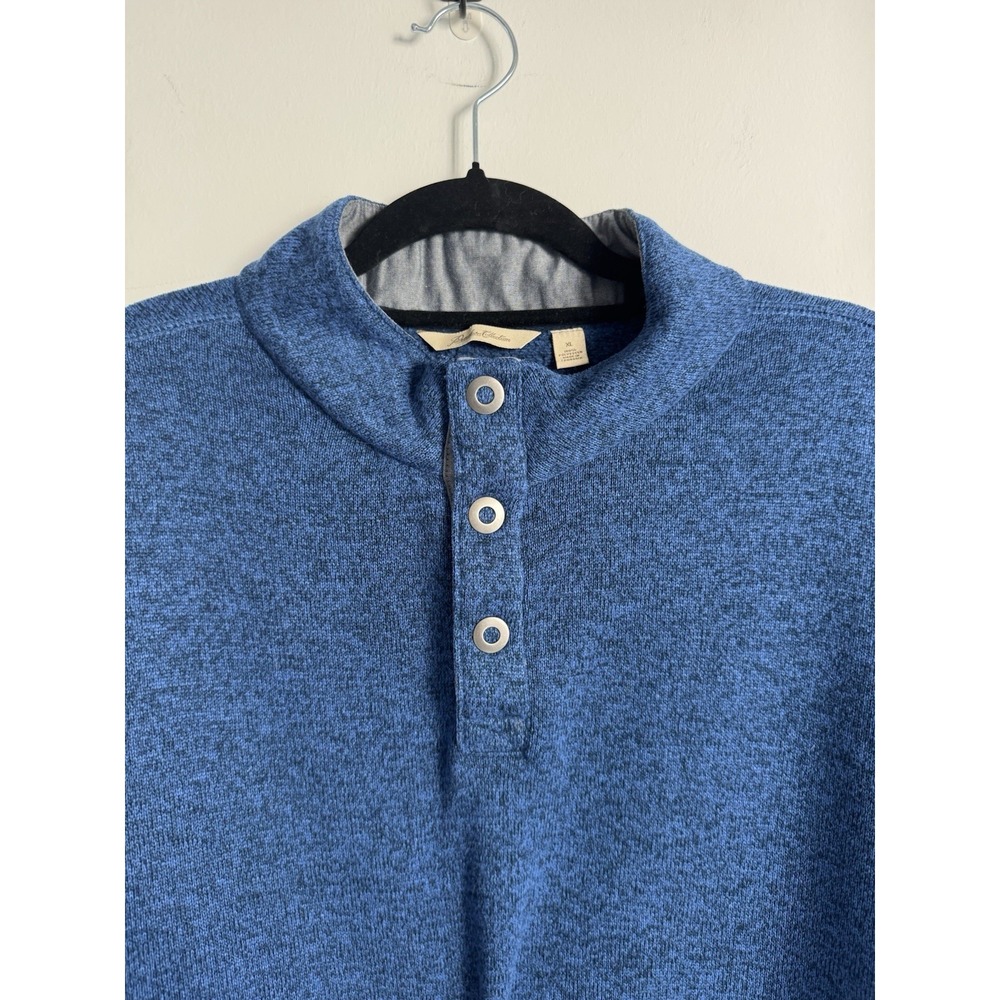 Paradise Collection 1/4 Button Up Sweater Jacket, Men's XL Pullover Fall